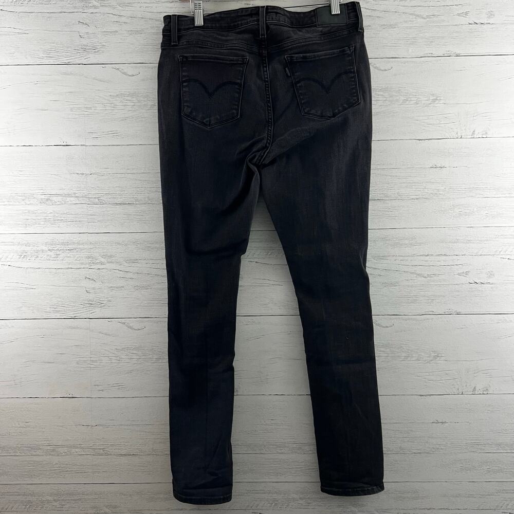 Levi's Black 711 Skinny Ripped Front Jeans Size 32
